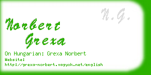 norbert grexa business card